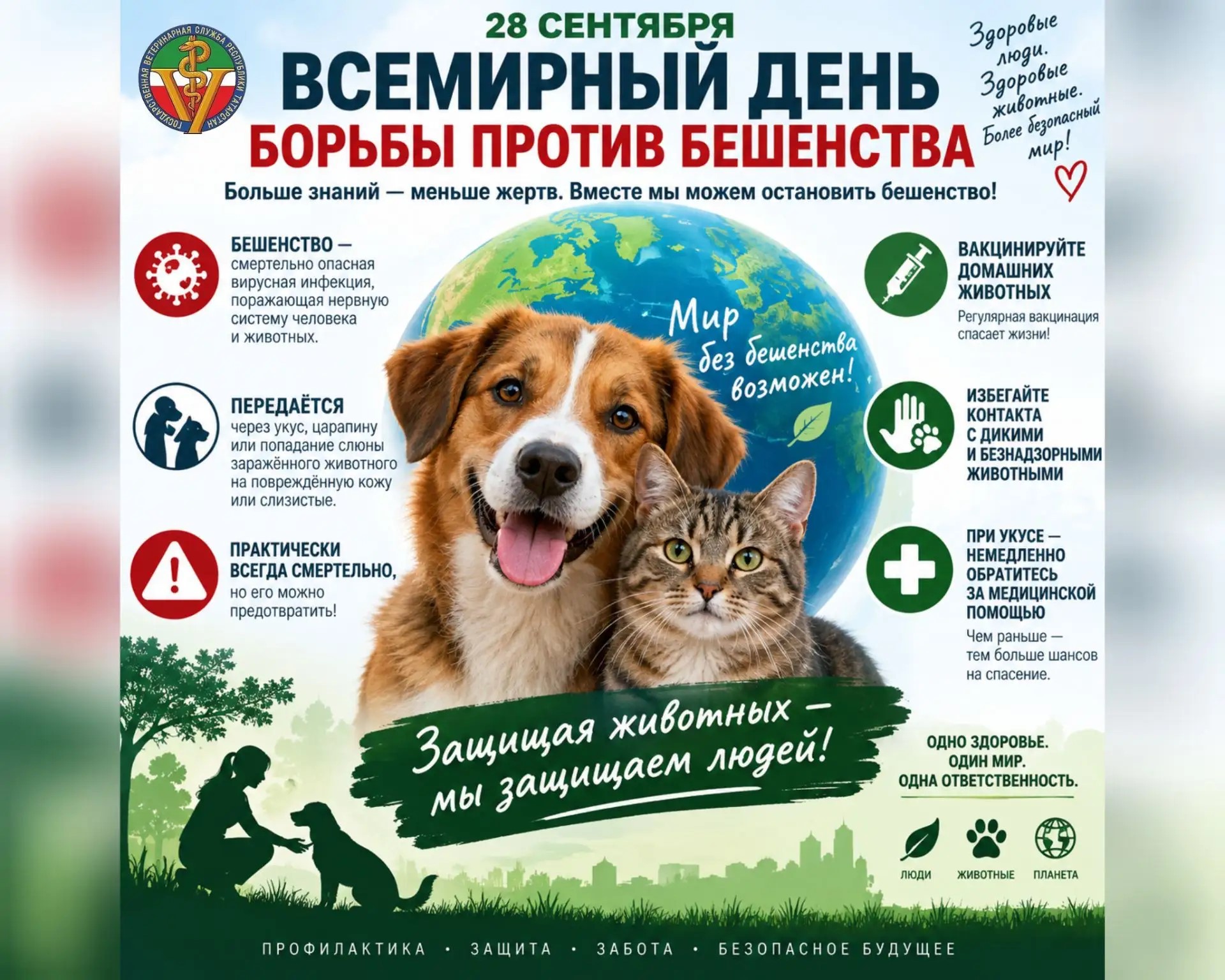 28 сентября — Всемирный день борьбы против бешенства